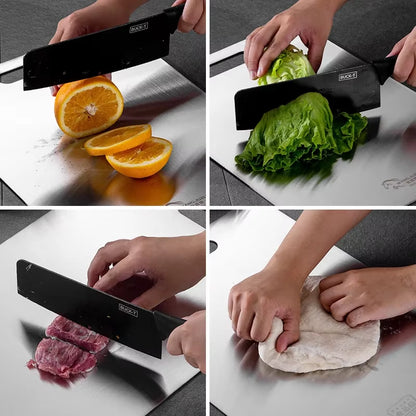 Thickened Stainless Steel Cutting Board Antibacterial Mildew-Proof Fruit Vegetable Cutting Board Kneading Dough Board