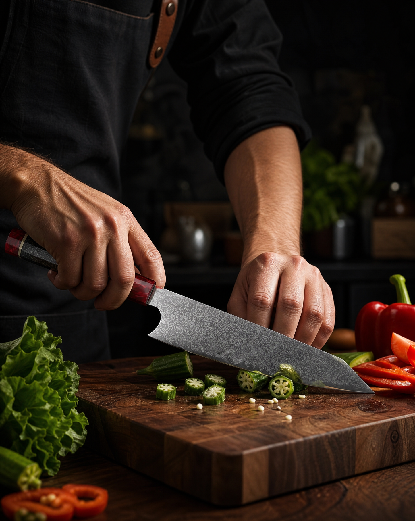 Japanese 8-Inch Damascus Cleaver Knife