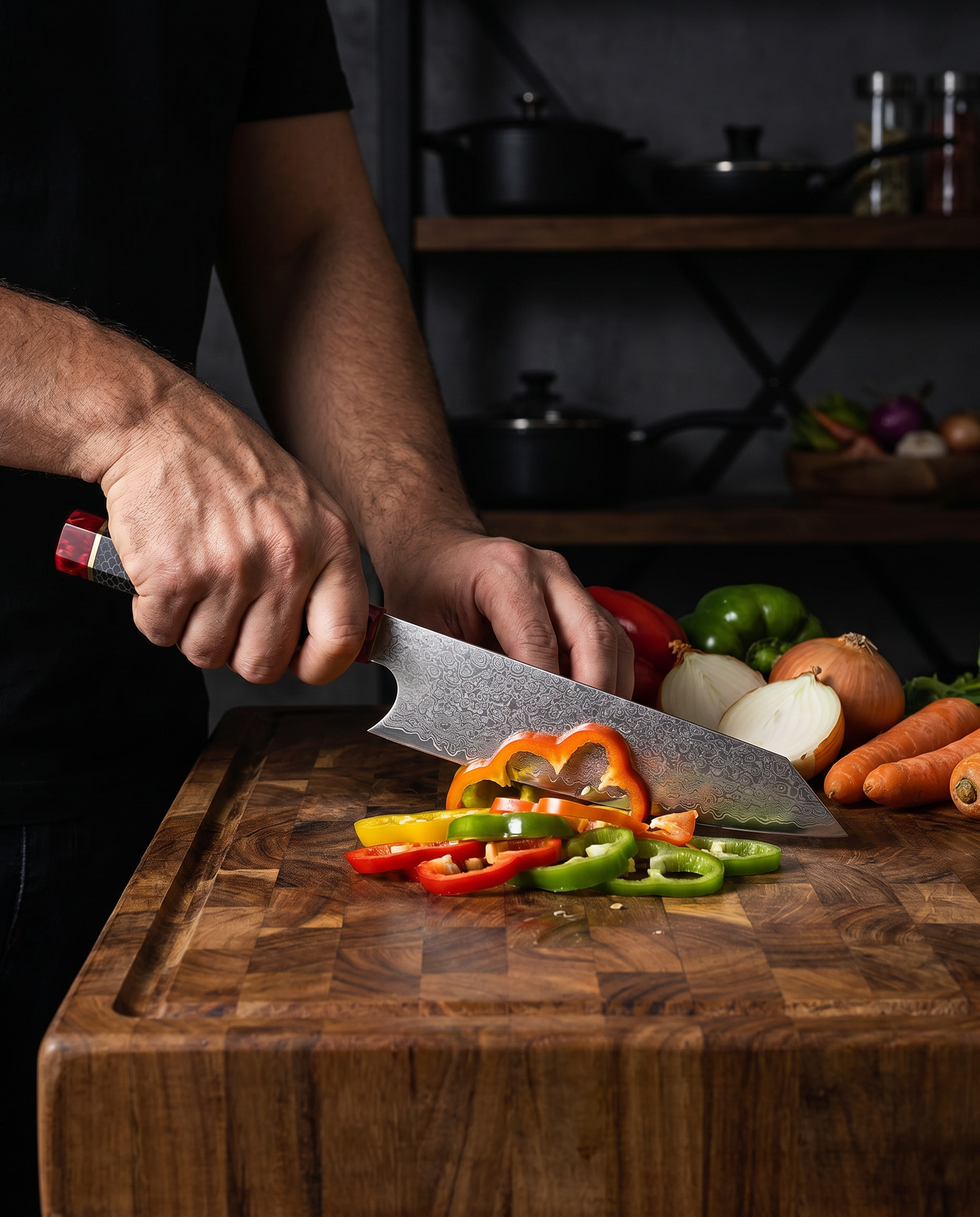 Japanese 8-Inch Damascus Cleaver Knife