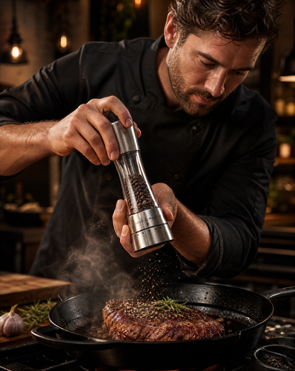 Derwent Stainless Steel Salt & Pepper Grinder Set