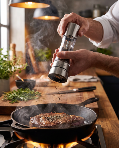 Derwent Stainless Steel Salt & Pepper Grinder Set