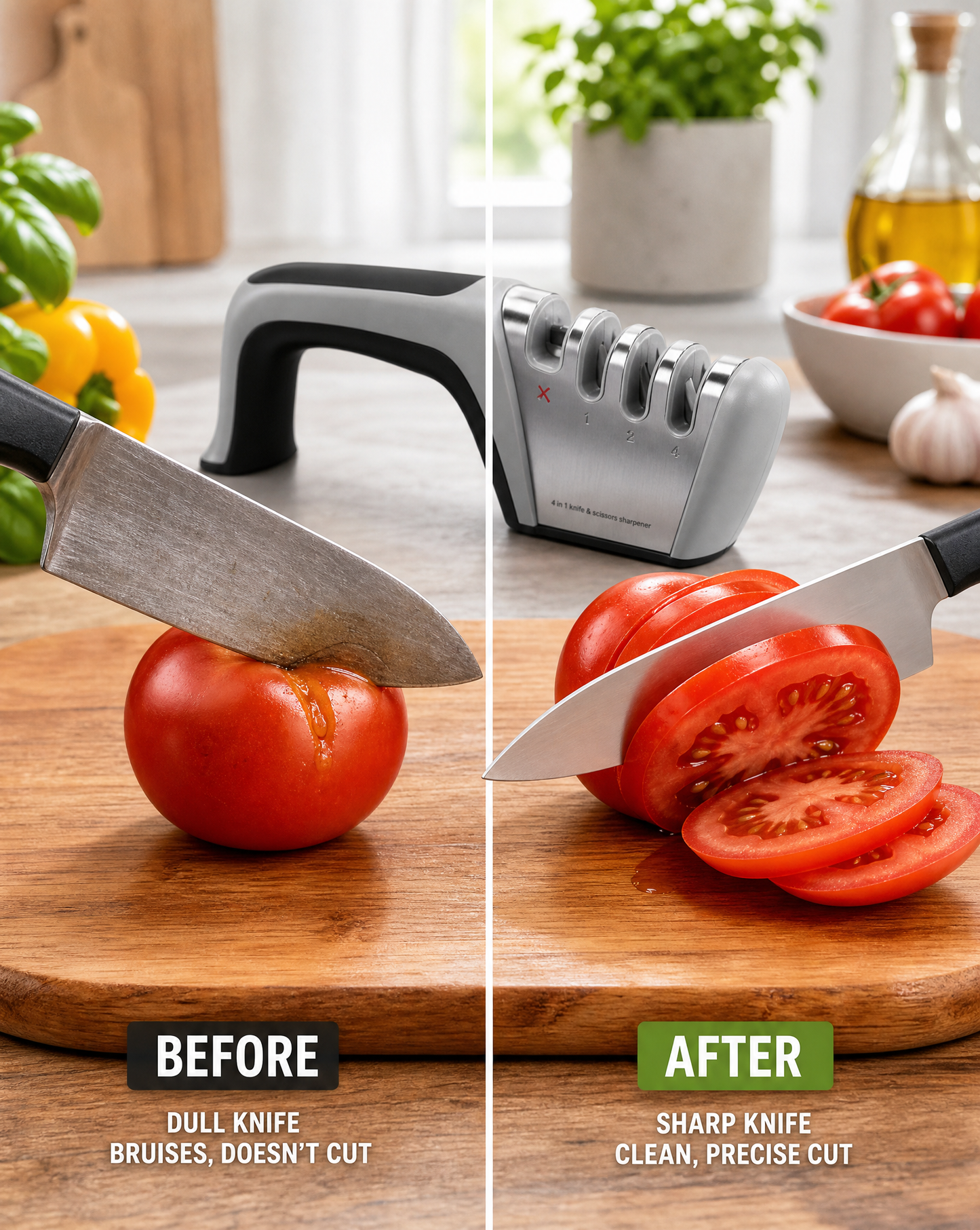 All-in-One 4-Stage Knife & Scissor Sharpener