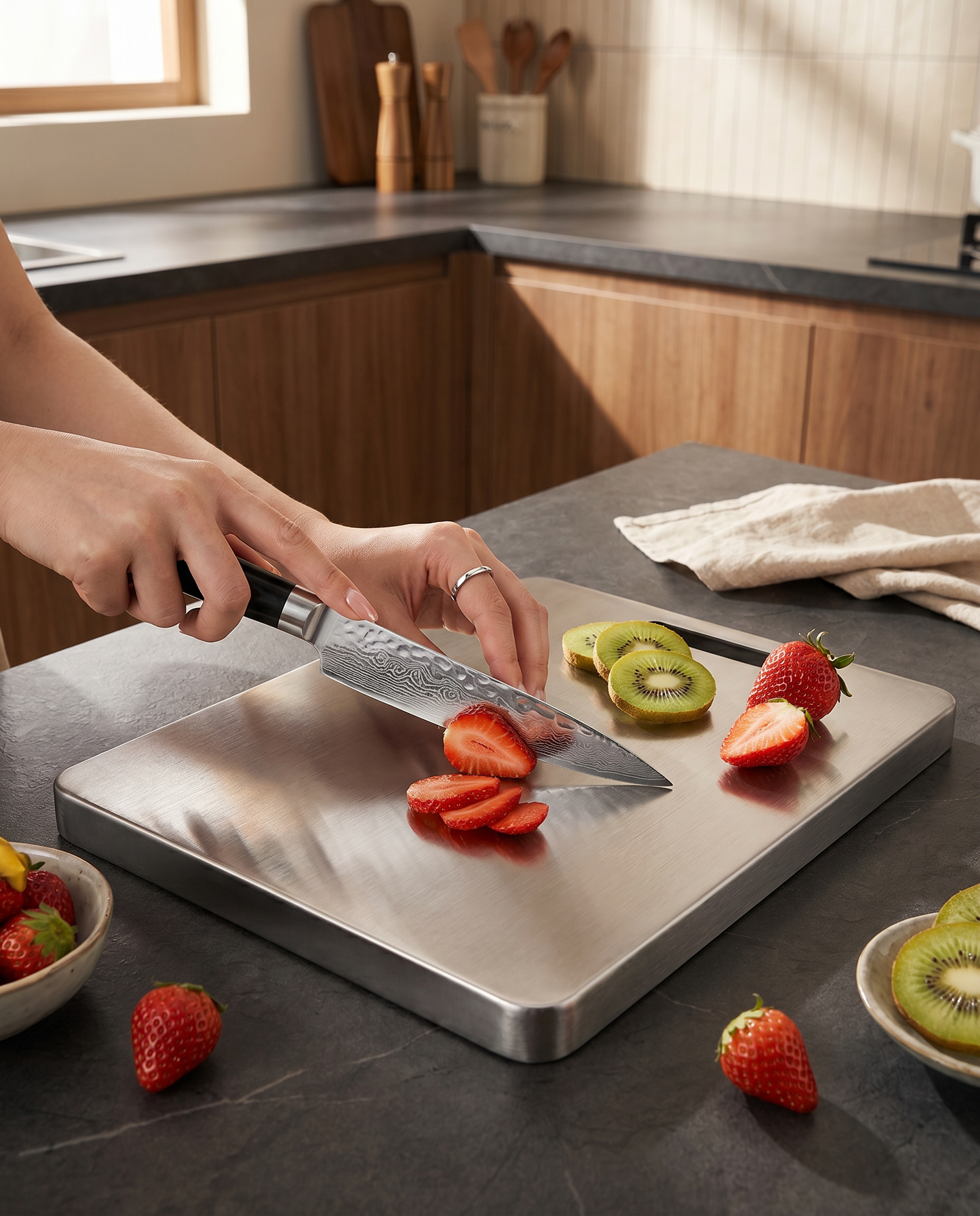 Thick Stainless Steel Cutting Board
