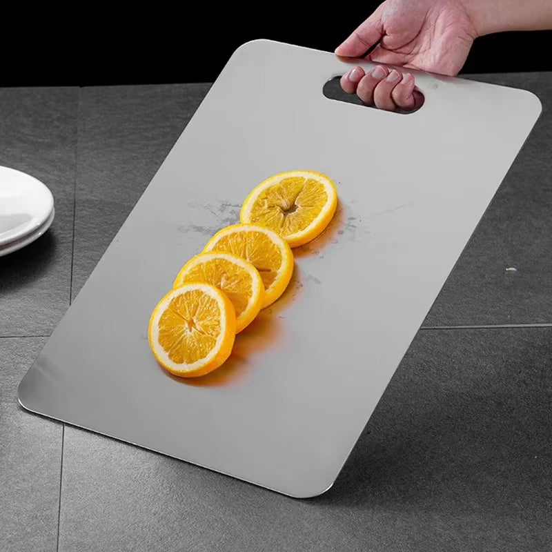Thickened Stainless Steel Cutting Board Antibacterial Mildew-Proof Fruit Vegetable Cutting Board Kneading Dough Board