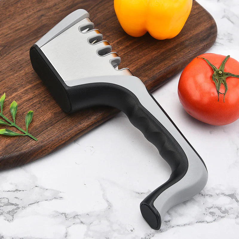Four Stage Knife Sharpener, Kitchen Knife, Sharpening Scissors, Household Multifunctional Manual Quick Sharpening Tool